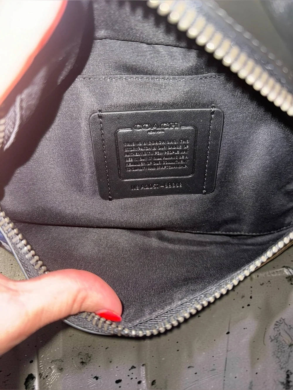 Coach Warren Belt Bag with Watercolor Script Print - Great Condition!
